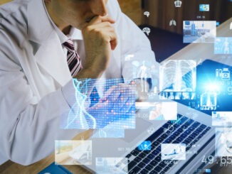 Medical technology concept. Medical doctor in consultation room.