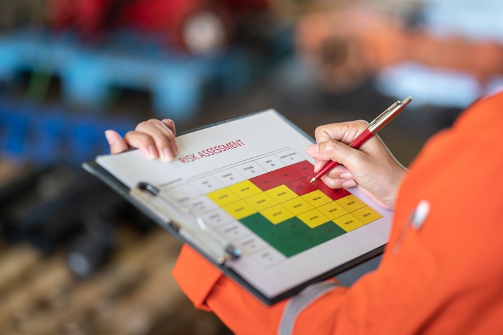 Evaluate the risk assessment matrix table at “High risk” level.