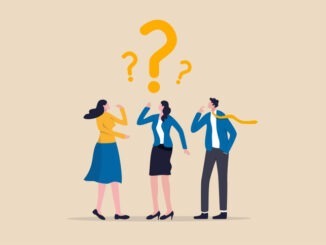 Confused business team finding answer or solution to solve problem