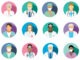 Icons with hospital doctors, surgeons, nurses and other medical practitioners.