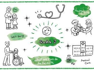 Good health and well-being eco-friendly healthcare illustration