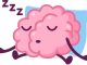 Pink Brain Sleeping on Pillow and Snoring,