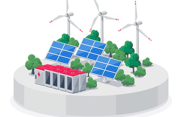 Renewable energy electric power station smart grid system.