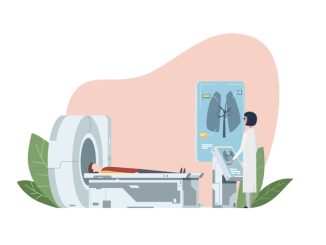 MRI machine patient respiratory scan
