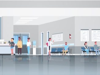 reception desk in a medical facility