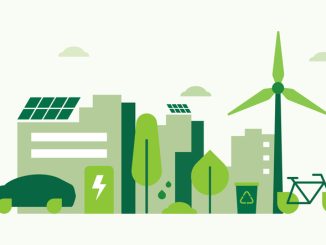 Green Smart City Sustainable. Eco friendly, green energy, environment, modern city.