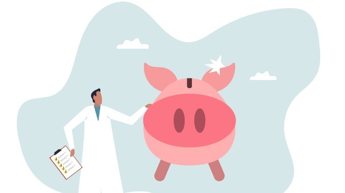 Financial checkup analyze growing wealth, debt or expense, diagnose money problem, wealth planning or investment advisor 
