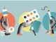 Diversity hobbies and leisure, hands in retro collage vector