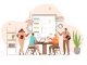 People Characters Meeting in Conference Room and Planning