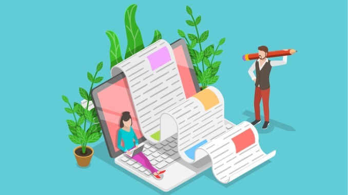 creative blogging illustration