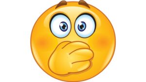 hand on mouth emoji