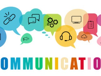 Communication sign vector with speech bubbles