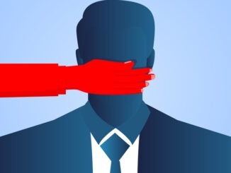 Understanding the Fear of Stillness Businessman's mouth is blocked by red hands