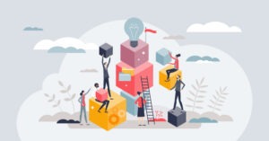 Career building blocks as professional development tiny person