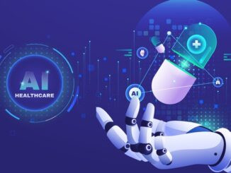 Gradient AI Healthcare Background with Pill