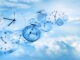 Clocks in sky. Time flies